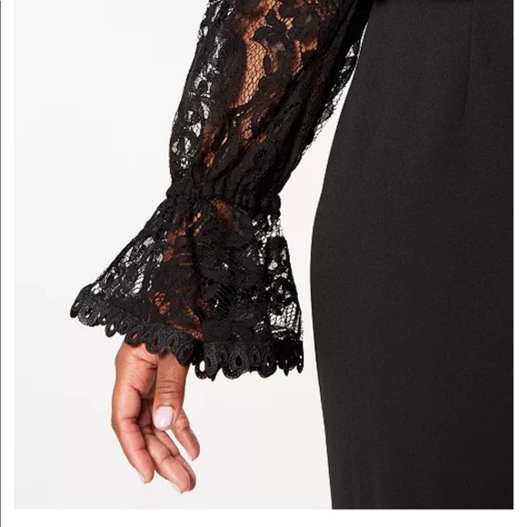 Adrianna Papell black lace jumpsuit - Picture 3 of 8